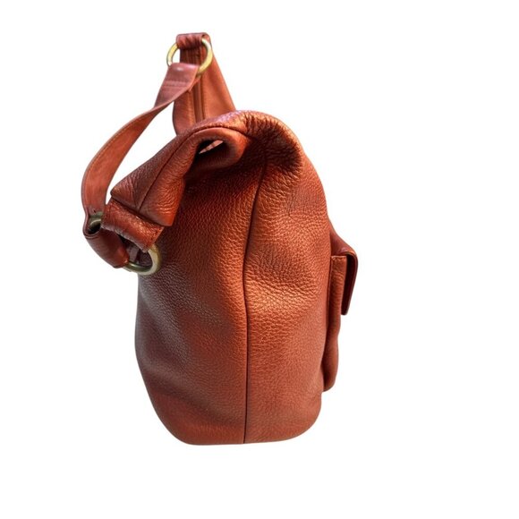 Hobo International Leather Shoulder Bag With Dual Front Pockets Adjustable Strap - Picture 3 of 11